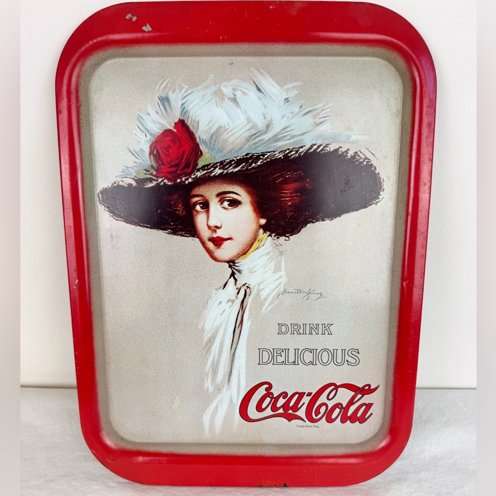 Coca Cola Vintage Gibson Girl Metal Tray
